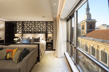 The Brummell Penthouse: Master suite (St James's Church by Christopher Wren in background)